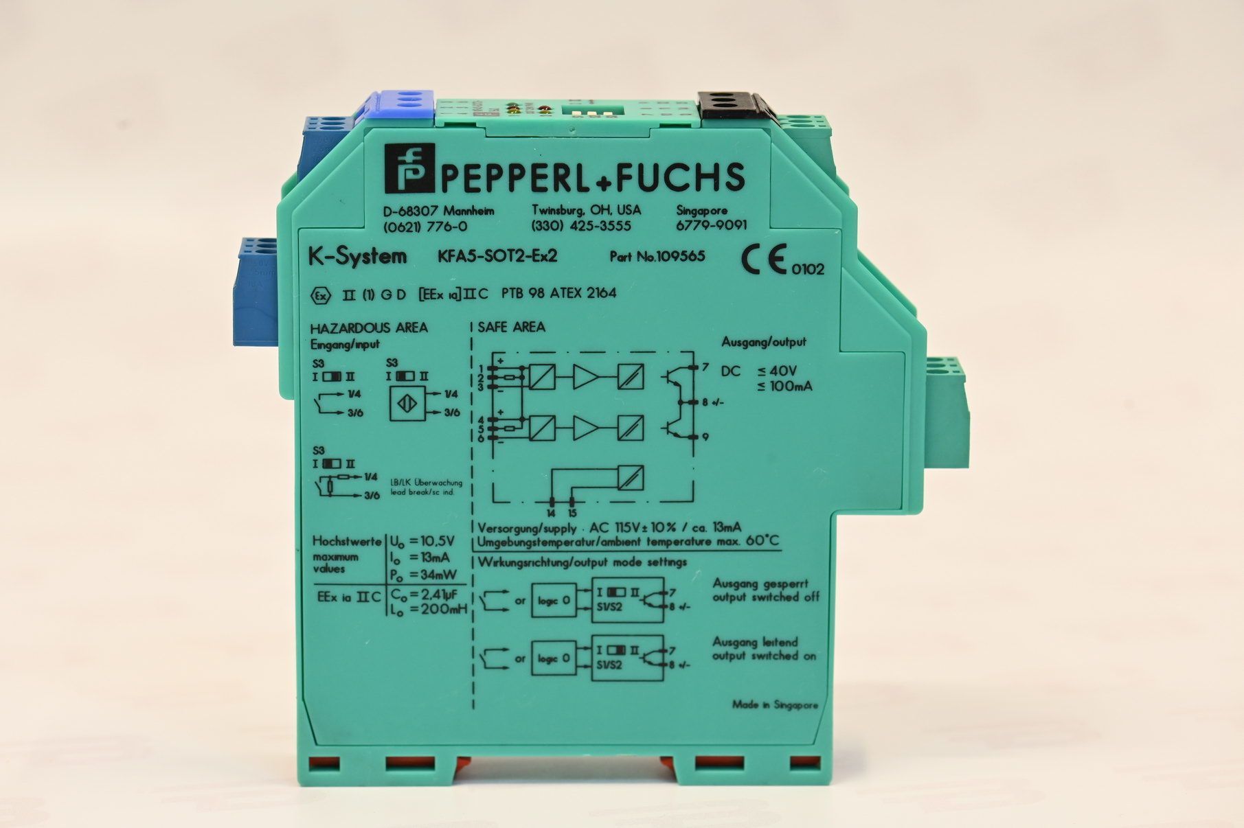 Pepperl+Fuchs 109565 KFA5-SOT2-Ex2 