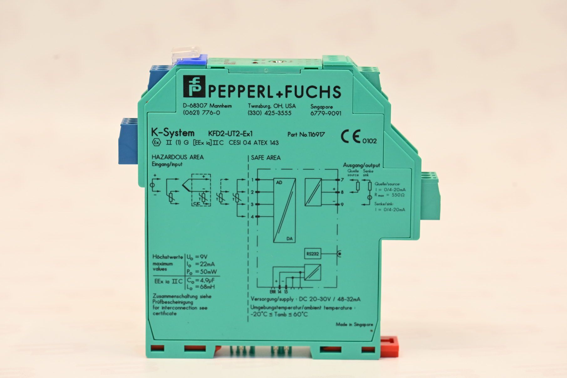 Pepperl+Fuchs 116917 KFD2-UT2-EX1 