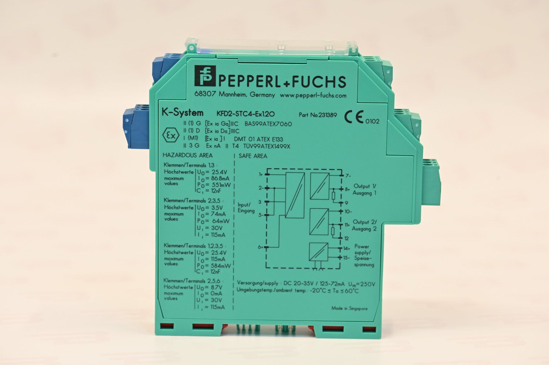 Pepperl+Fuchs 231389 KFD2-STC4-EX1.2O 