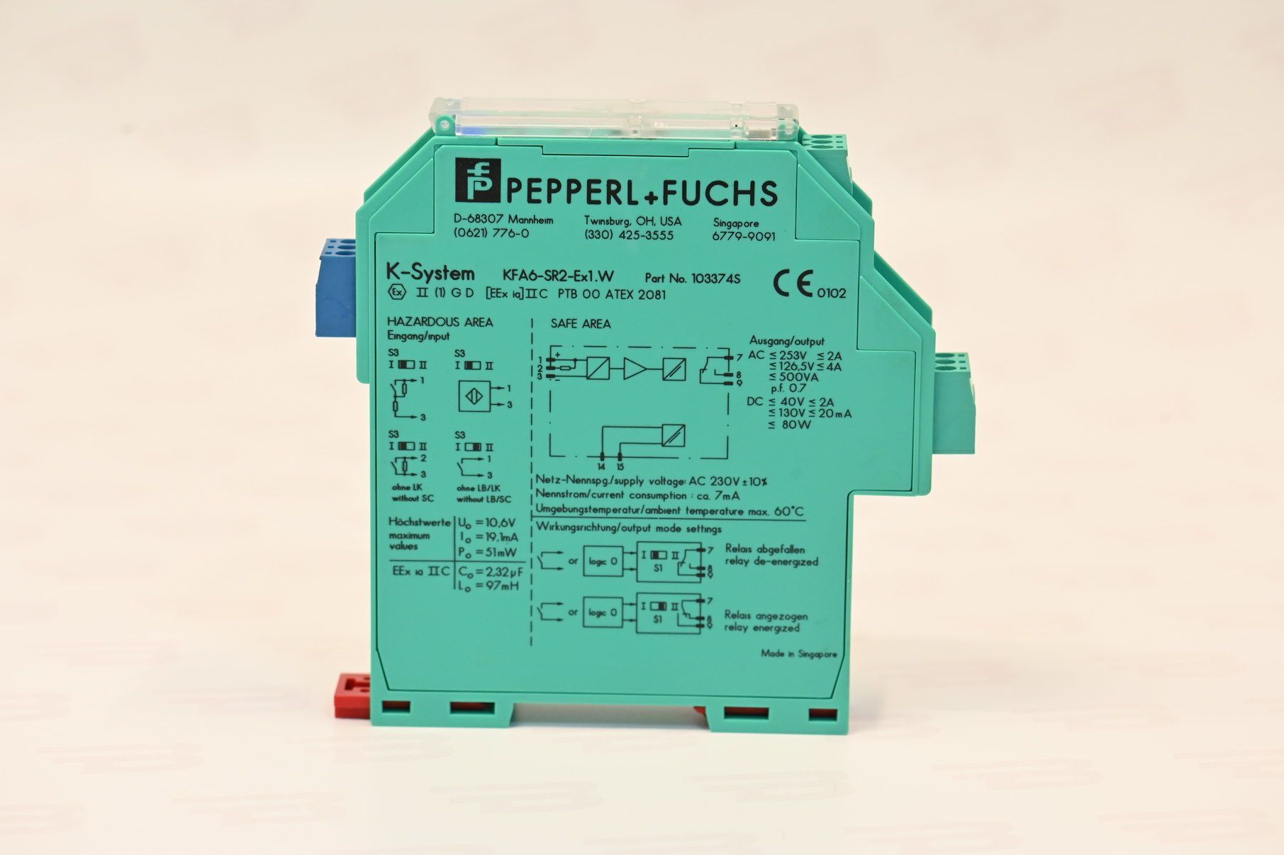 Pepperl+Fuchs 103374S KFA6-SR2-Ex1.W 