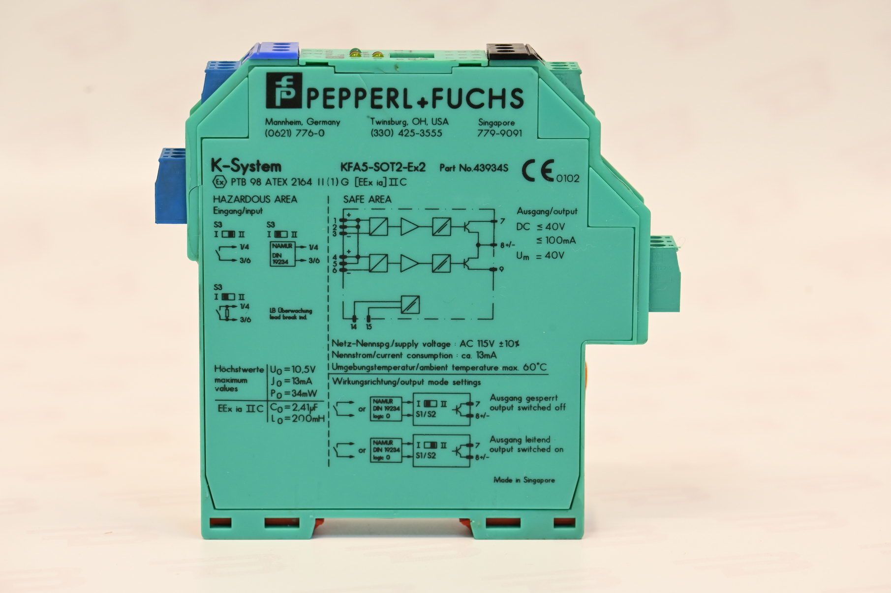 Pepperl+Fuchs 43934S KFA5-SOT2-Ex2 Восстановленный 