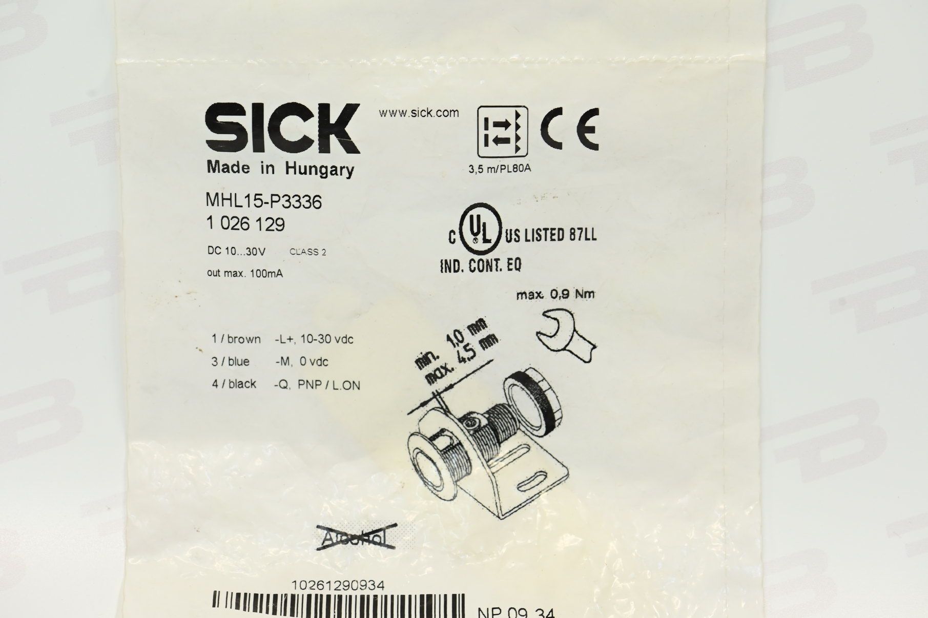 SICK 1026129 MHL15-P3336 