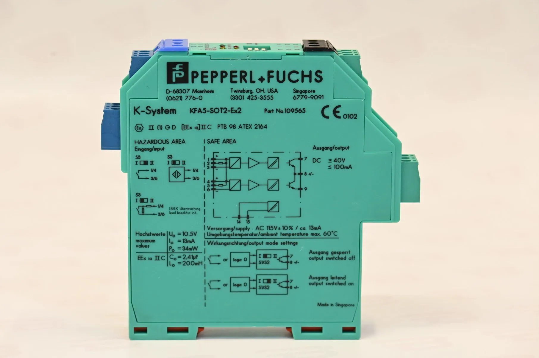 Pepperl+Fuchs 109565 KFA5-SOT2-Ex2 